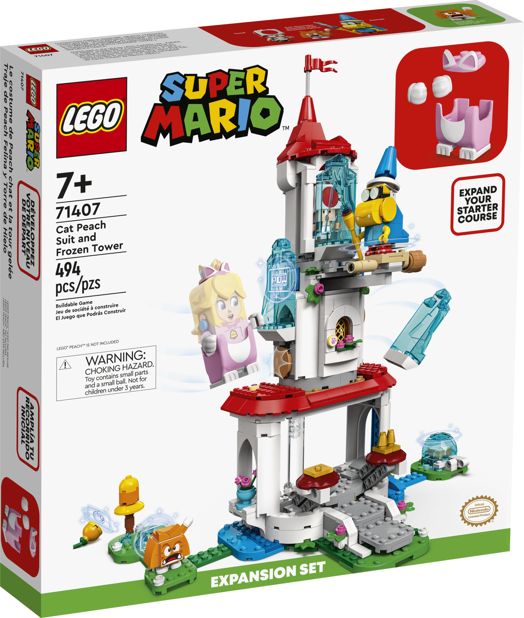 スーパーマリオ　セット Super Mario Cat Peach Suit and Frozen Tower Expansion Set 71407