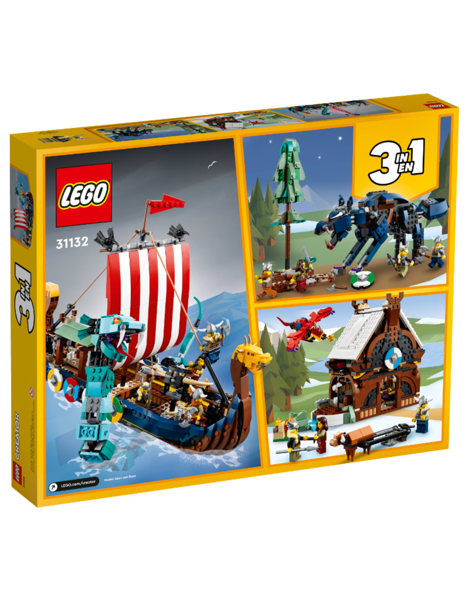 LEGO Creator  Viking Ship and the Midgard Serpent 31132