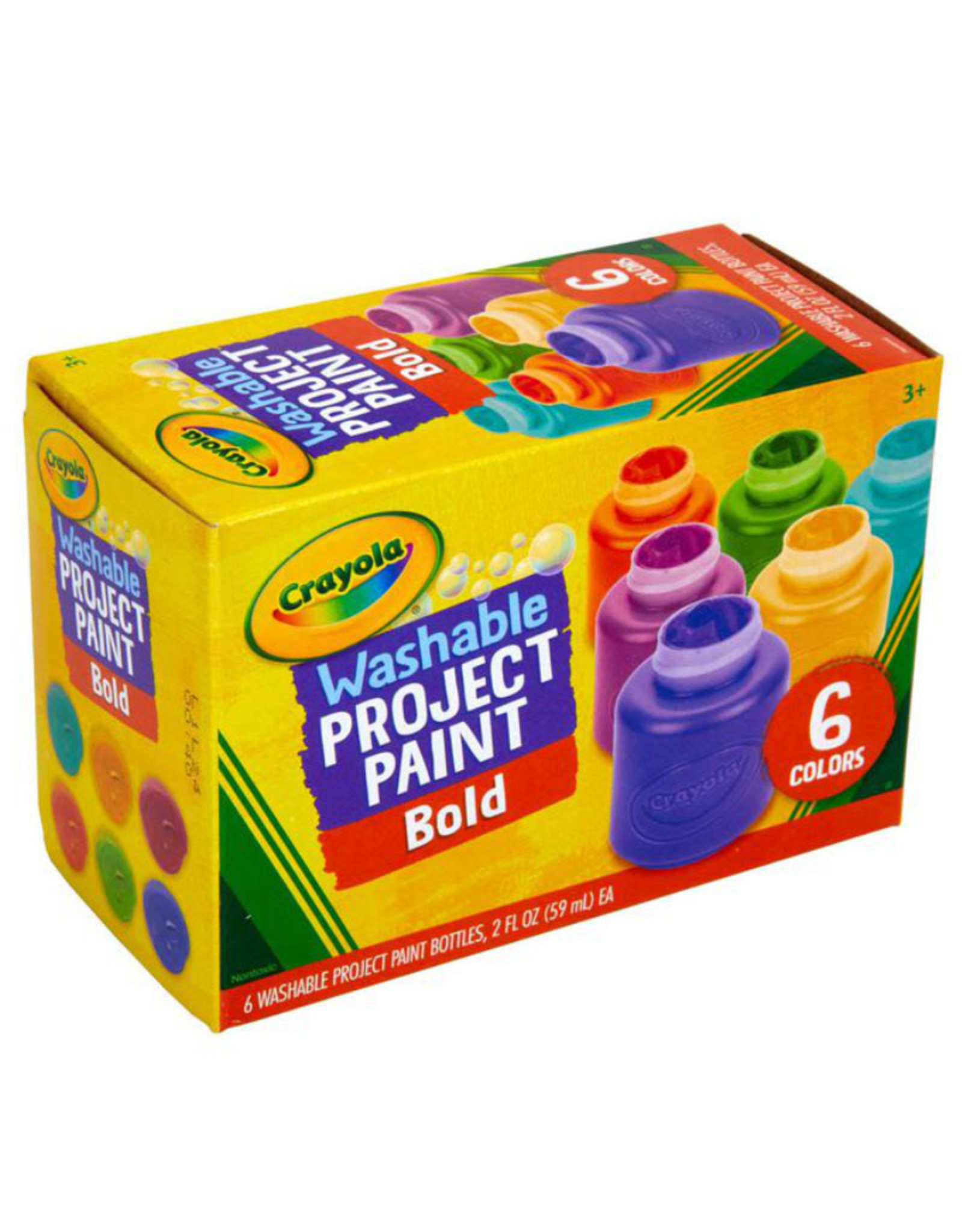 Crayola Washable Project Paint, 6 Count Bold Colours