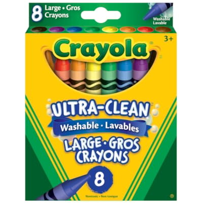 Buy Crayola® Large Washable Crayons (Box of 8) at S&S Worldwide