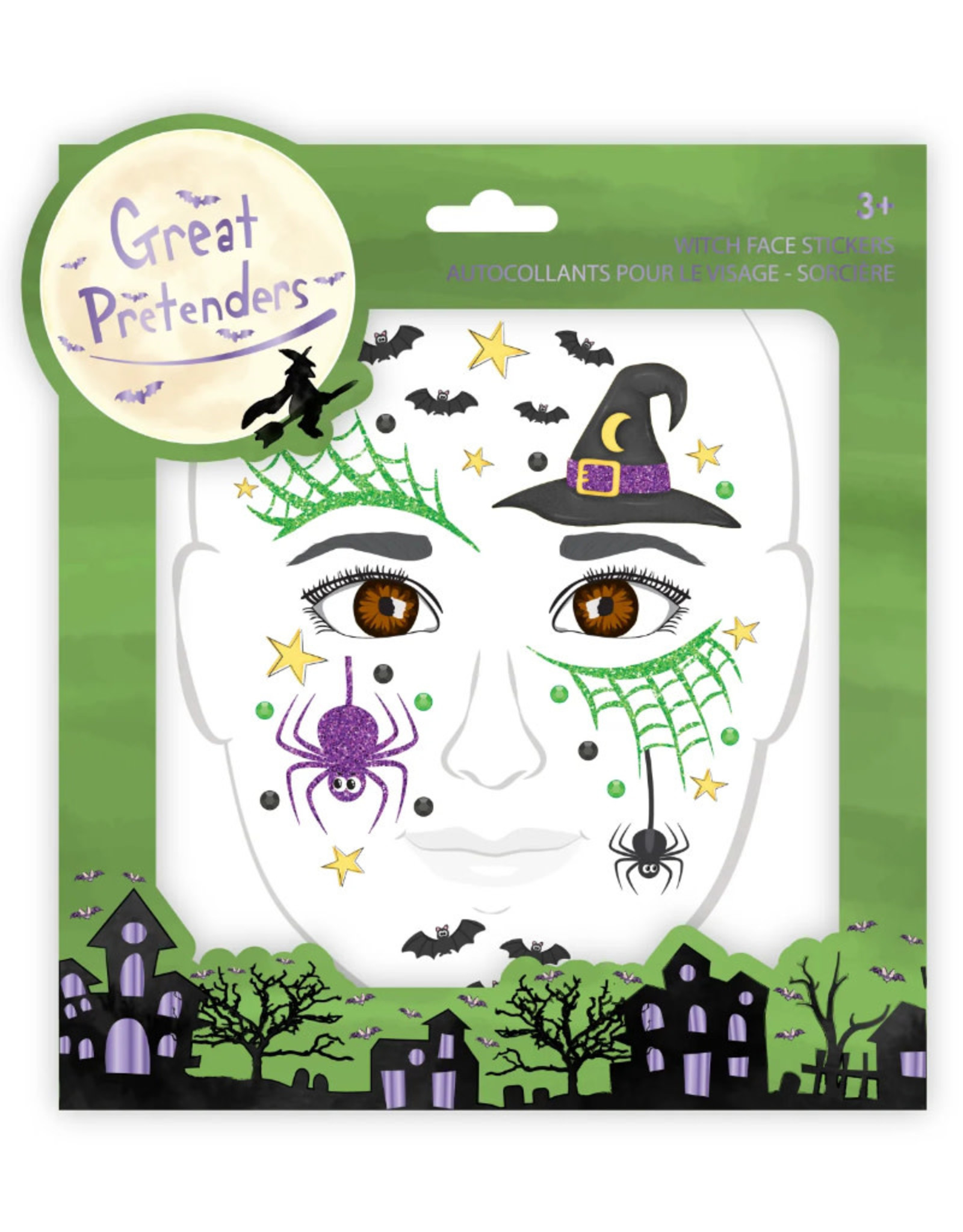 Great Pretenders Witch Face Stickers