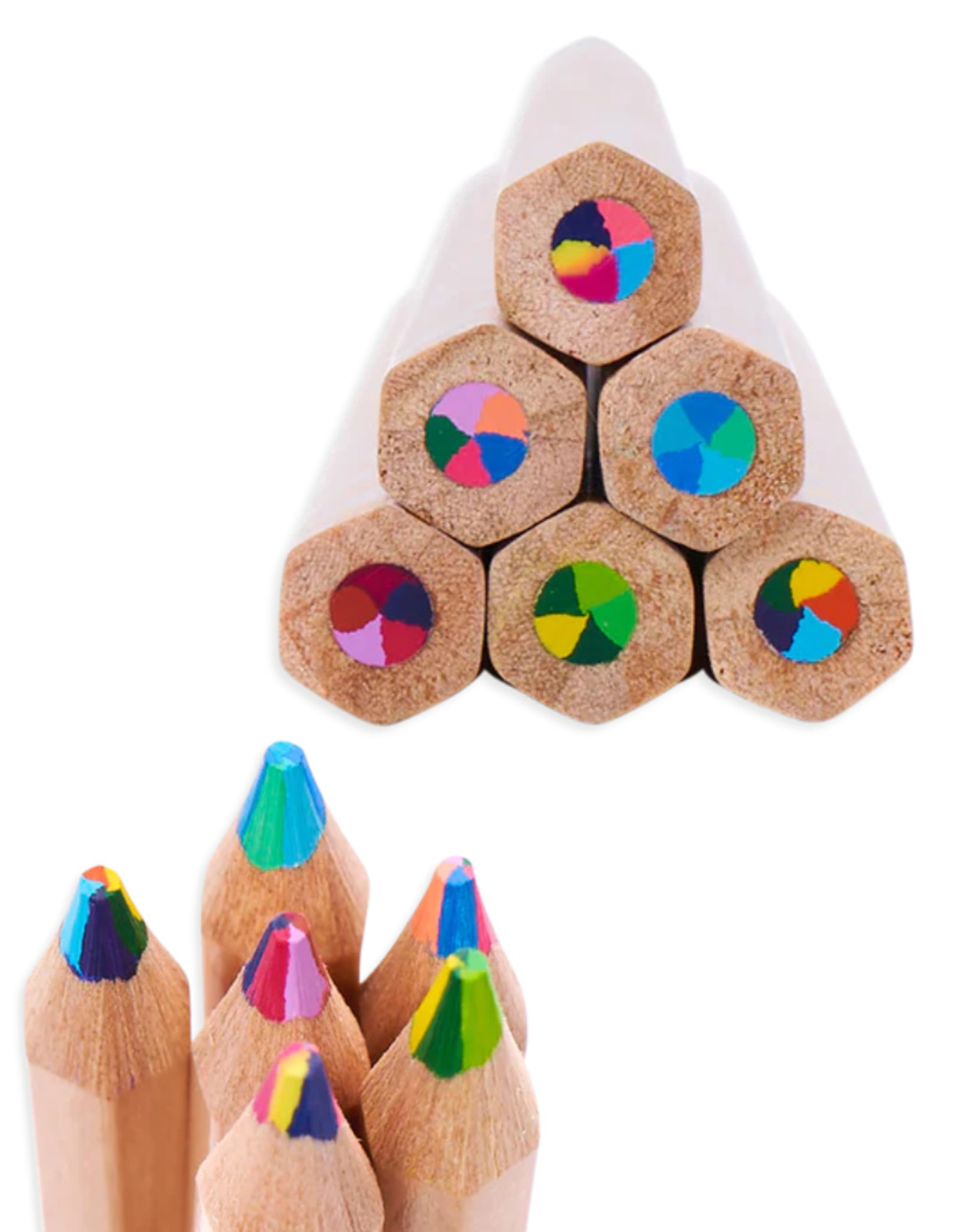 Ooly Kaleidoscope Multi-Colored Pencils  - Set of 6
