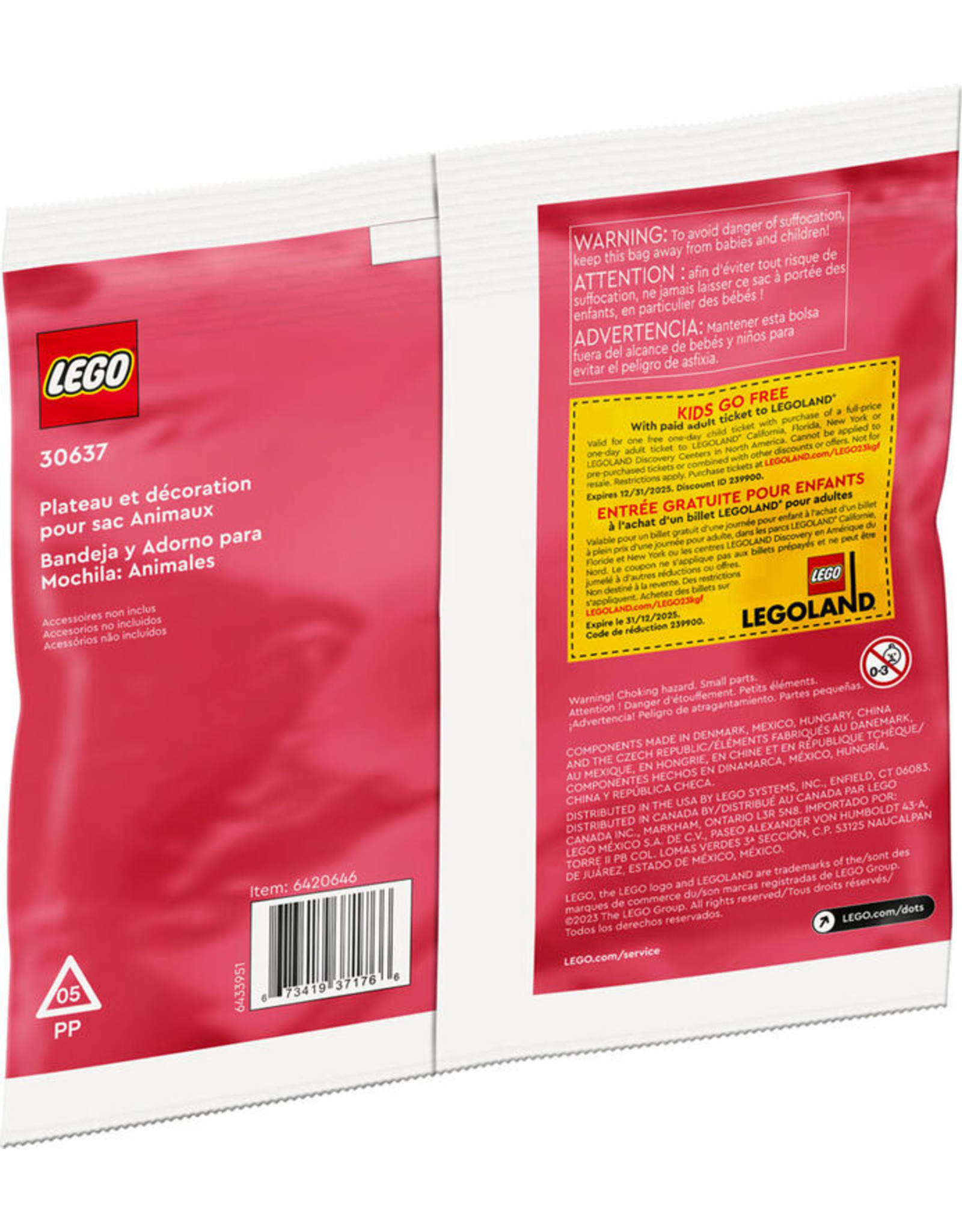 LEGO Dots 30637 Animal Tray and Bag Tag
