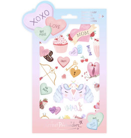 Great Pretenders Candy Heart Valentine Tattoos 18pc