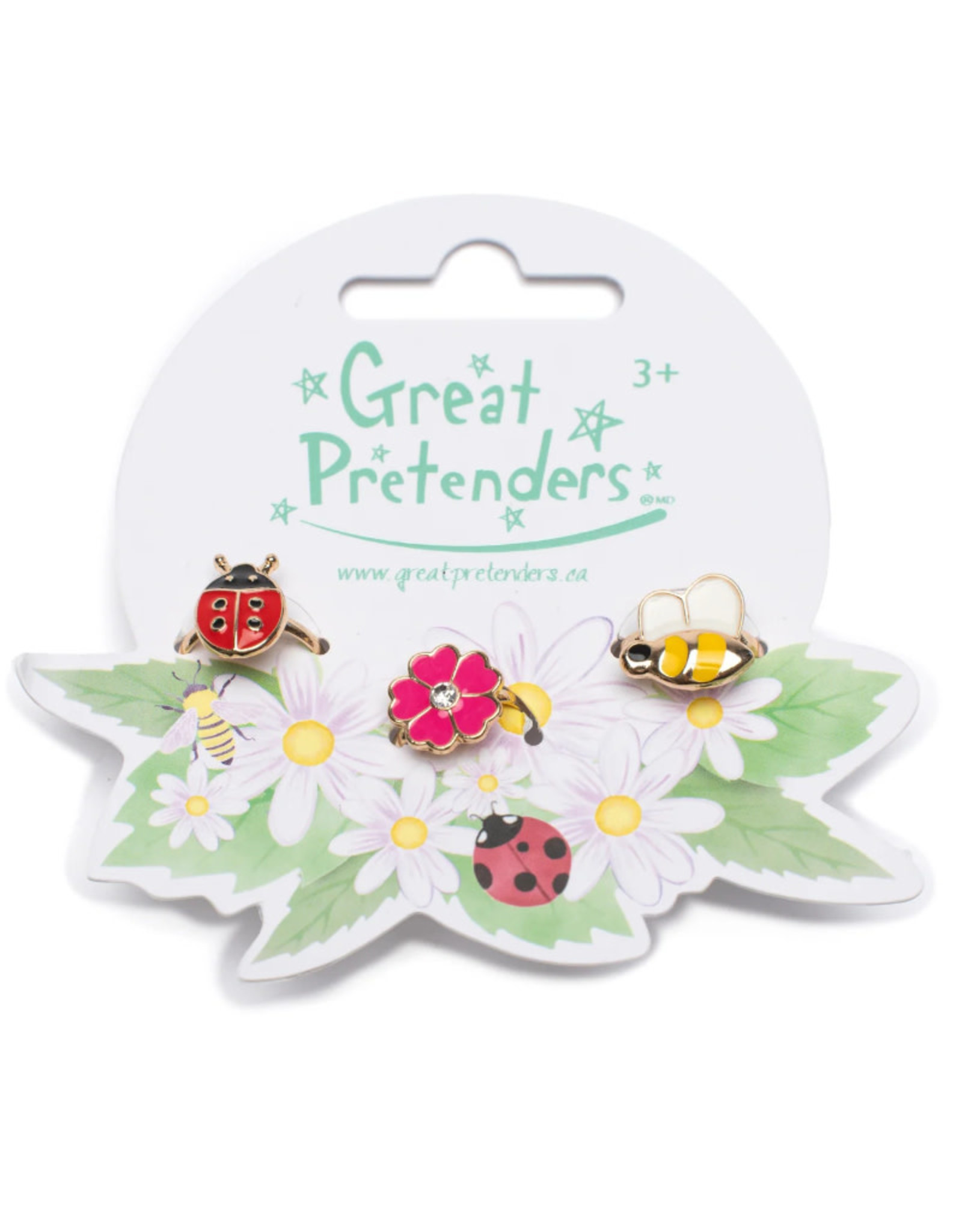 Great Pretenders Ladybug Garden Ring Set 3pcs
