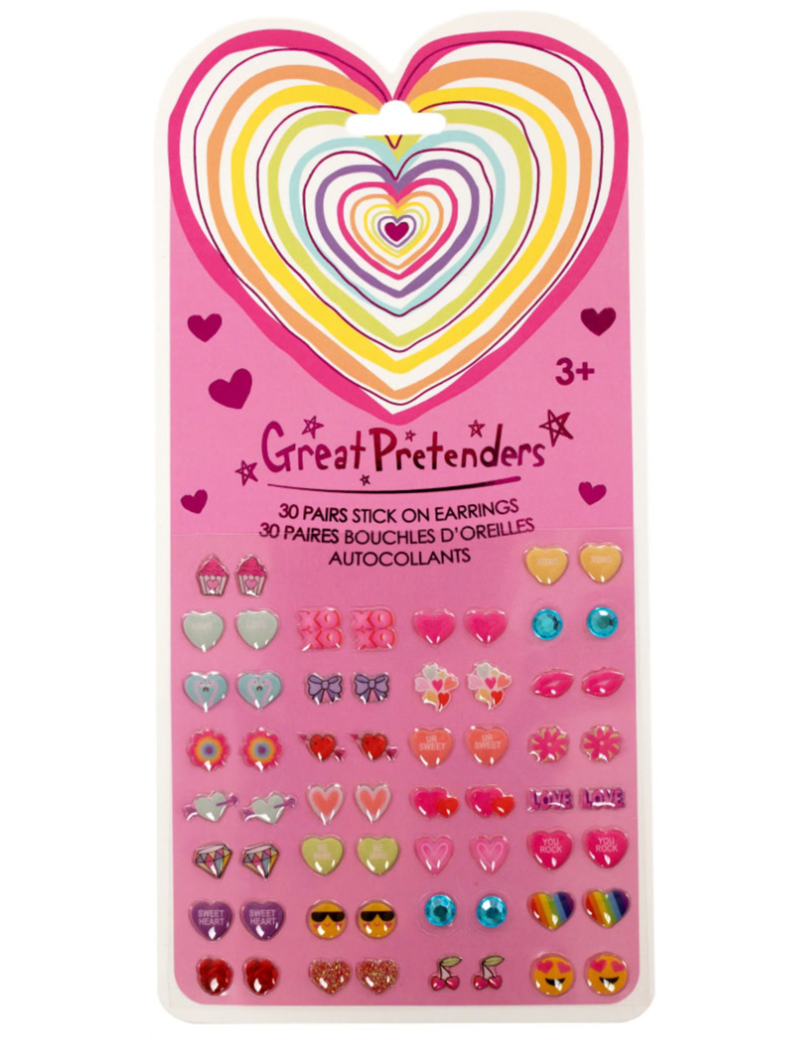 Great Pretenders Heart Sticker Earrings 30 Pairs