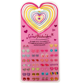 Great Pretenders Heart Sticker Earrings 30 Pairs