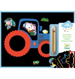 Djeco Scratch Cards Learning About Vehicles