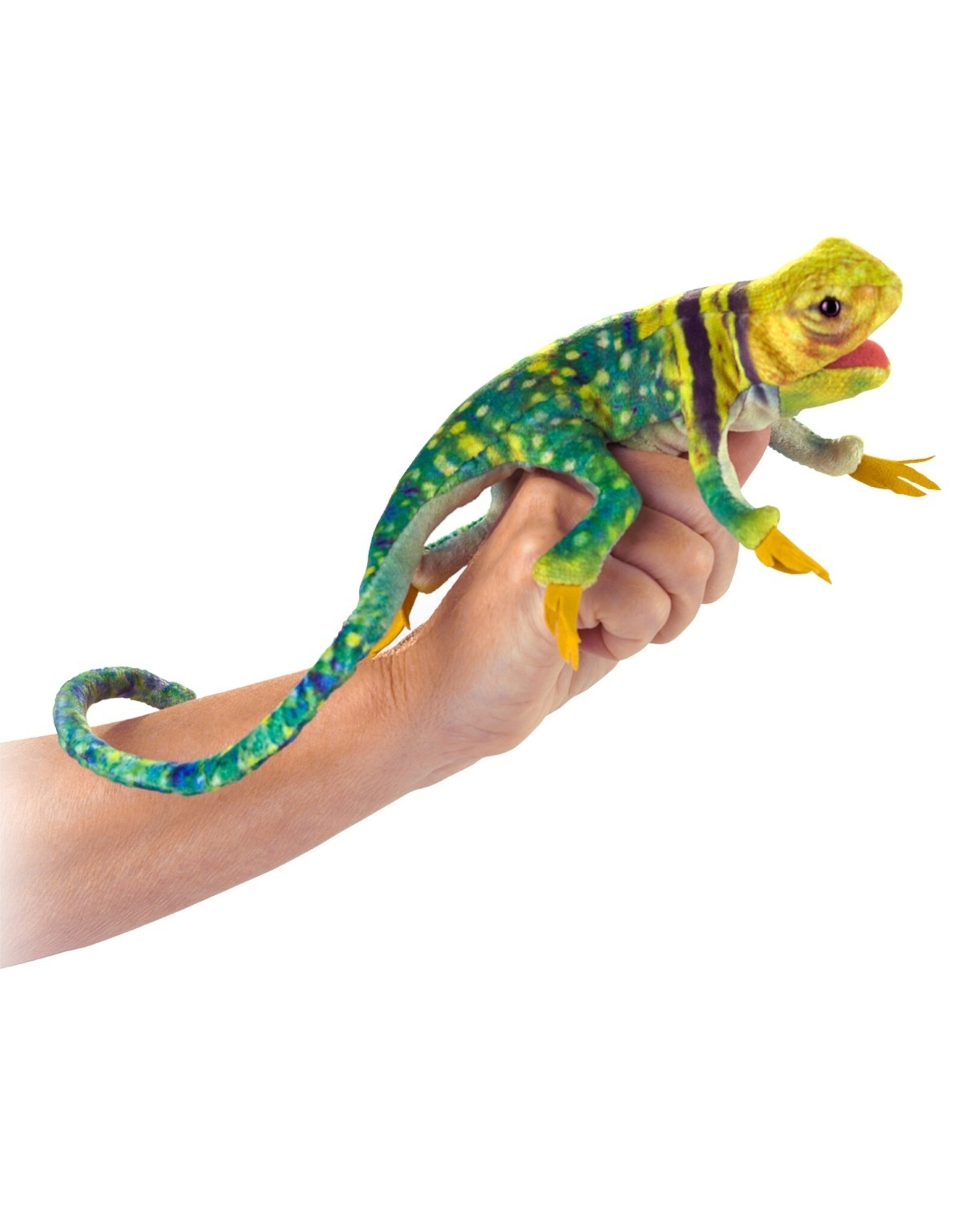 Folkmanis Puppets Mini Collared Lizard Finger Puppet