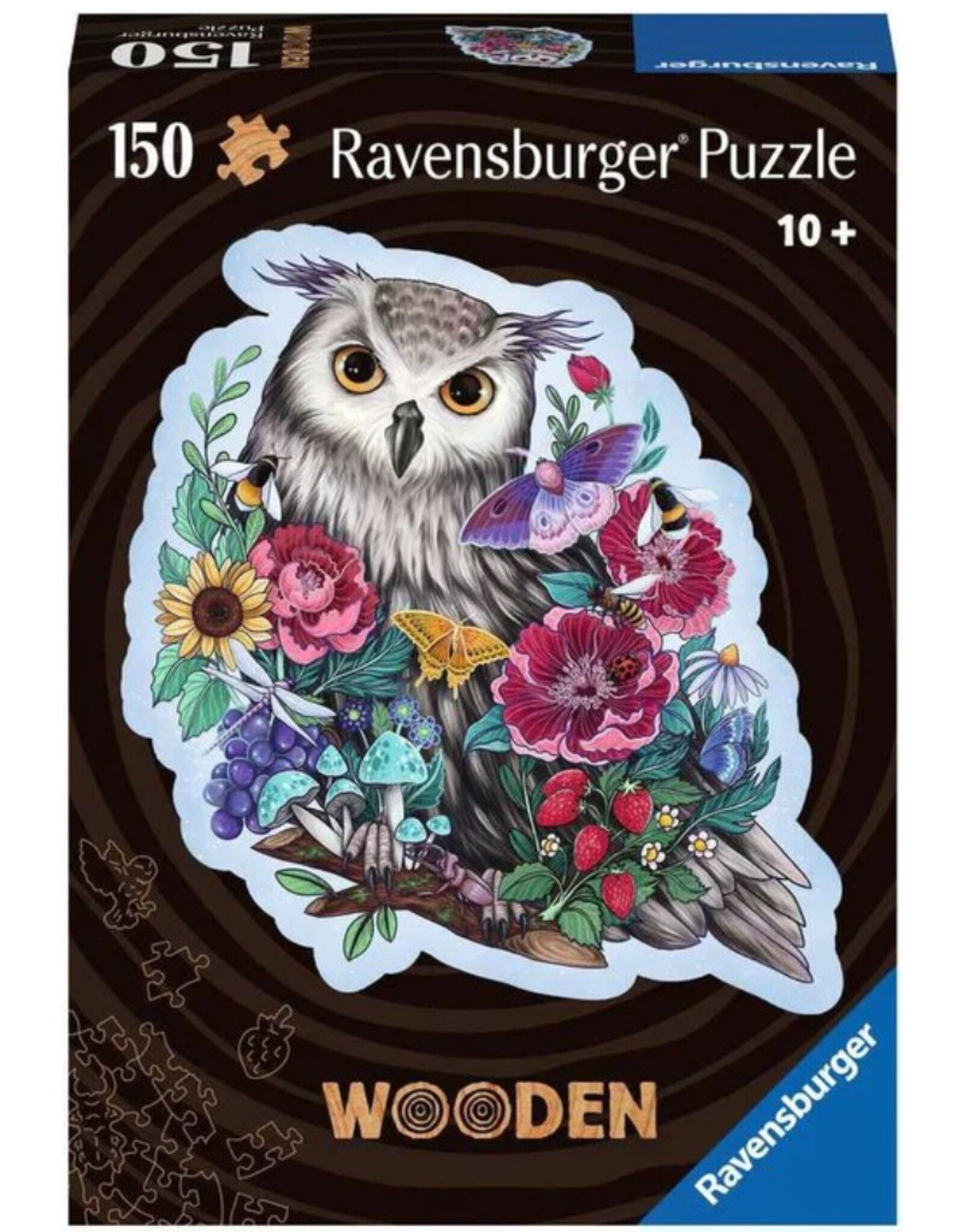 Ravensburger Mysterious Owl 150 Pc Wood Shape Puzzle