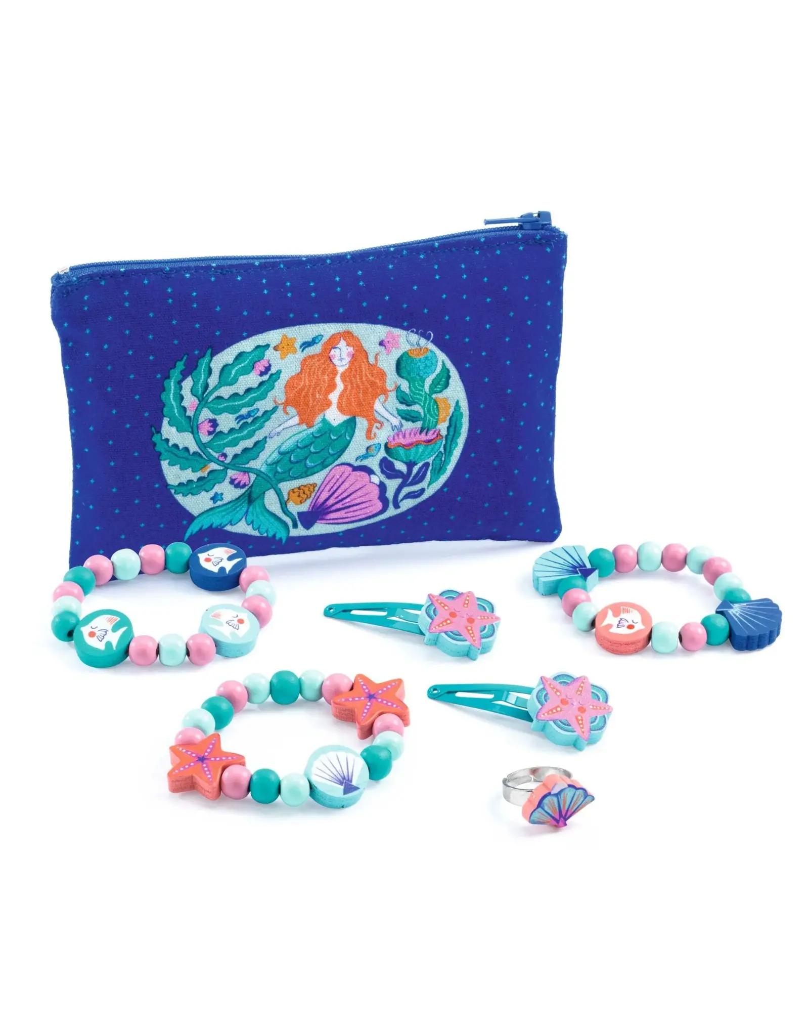 Djeco Marina's Jewellery Bracelets, Ring, Hair Clips & Pouch Set