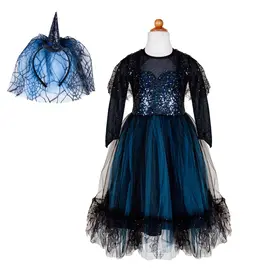Great Pretenders Luna the Midnight Witch Dress & Headband Size 5-6