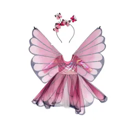 Great Pretenders Butterfly Twirl Dress with Wings Pink Size 5-6