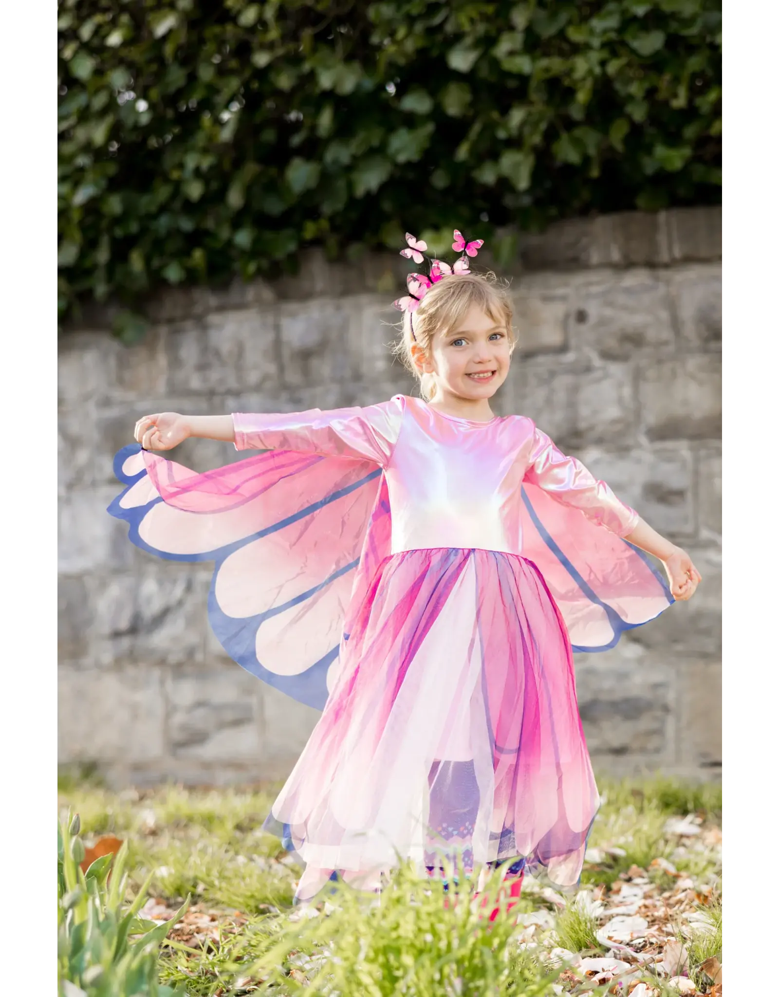 Great Pretenders Butterfly Twirl Dress with Wings  Pink Size 3-4