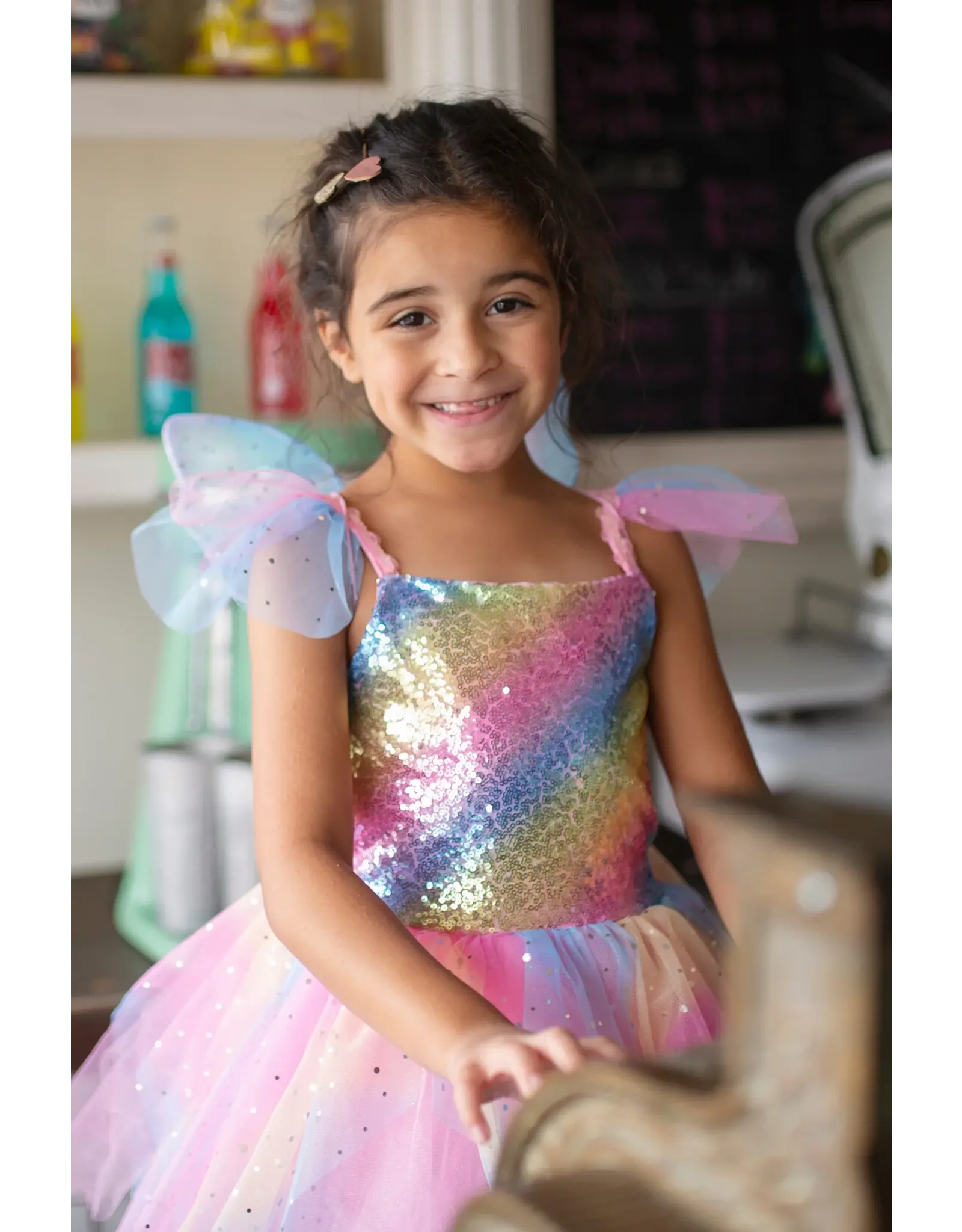 Great Pretenders Rainbow Fairy Dress & Wings Size 3-4