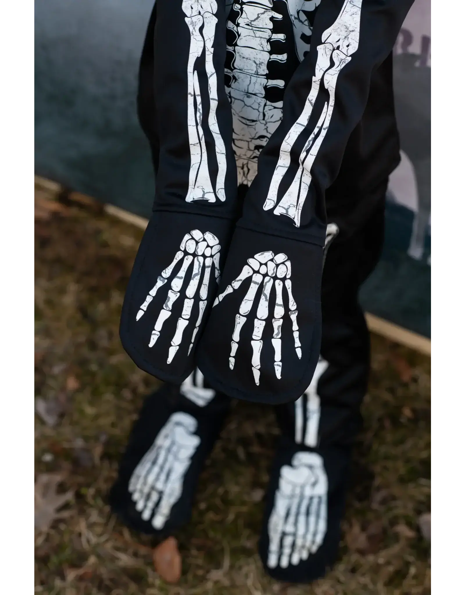 Great Pretenders Glow In The Dark Skeleton Shirt Pants Mask Size 3-4