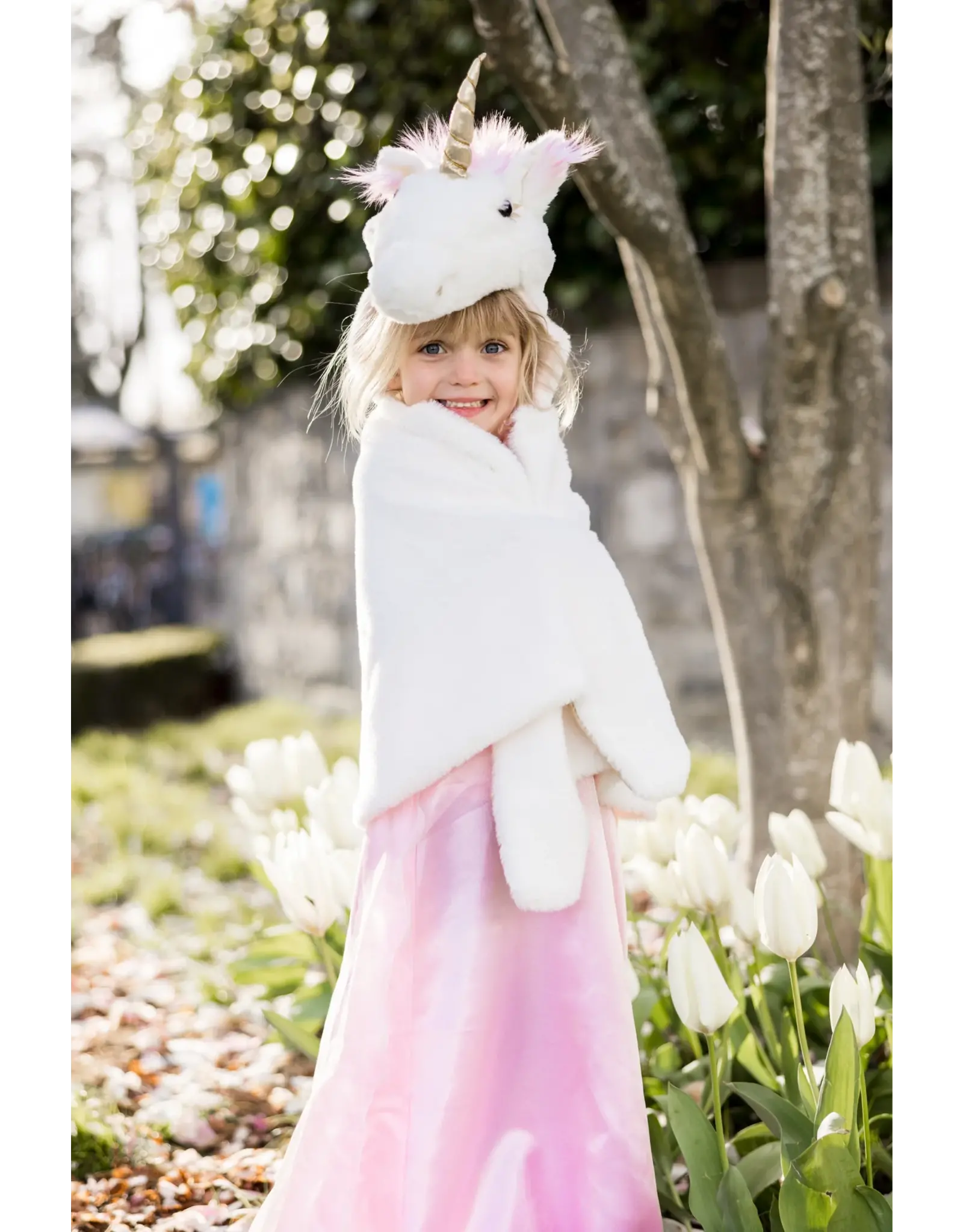 Great Pretenders Unicorn Cuddle Cape White Size 4-6