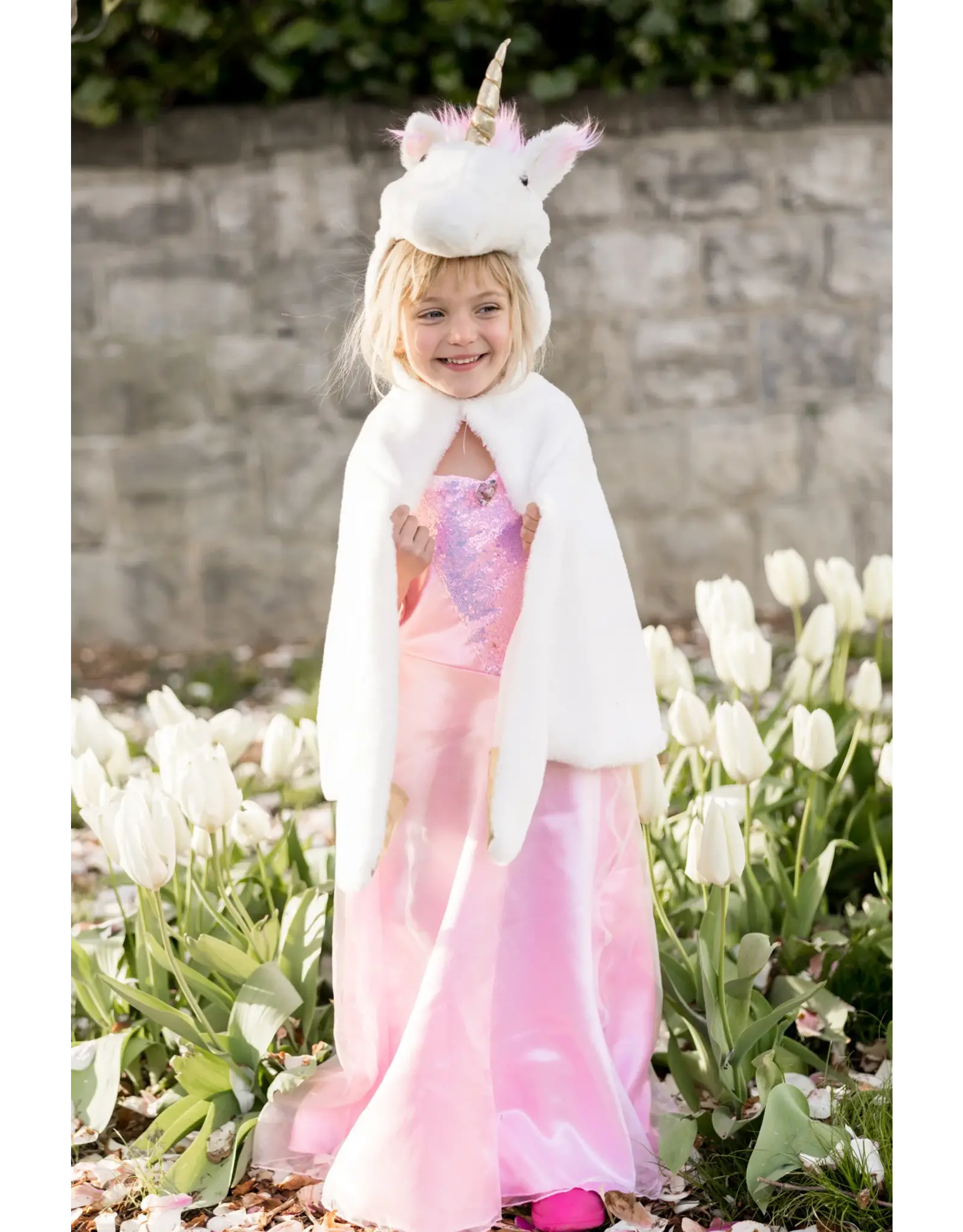 Great Pretenders Unicorn Cuddle Cape White Size 4-6