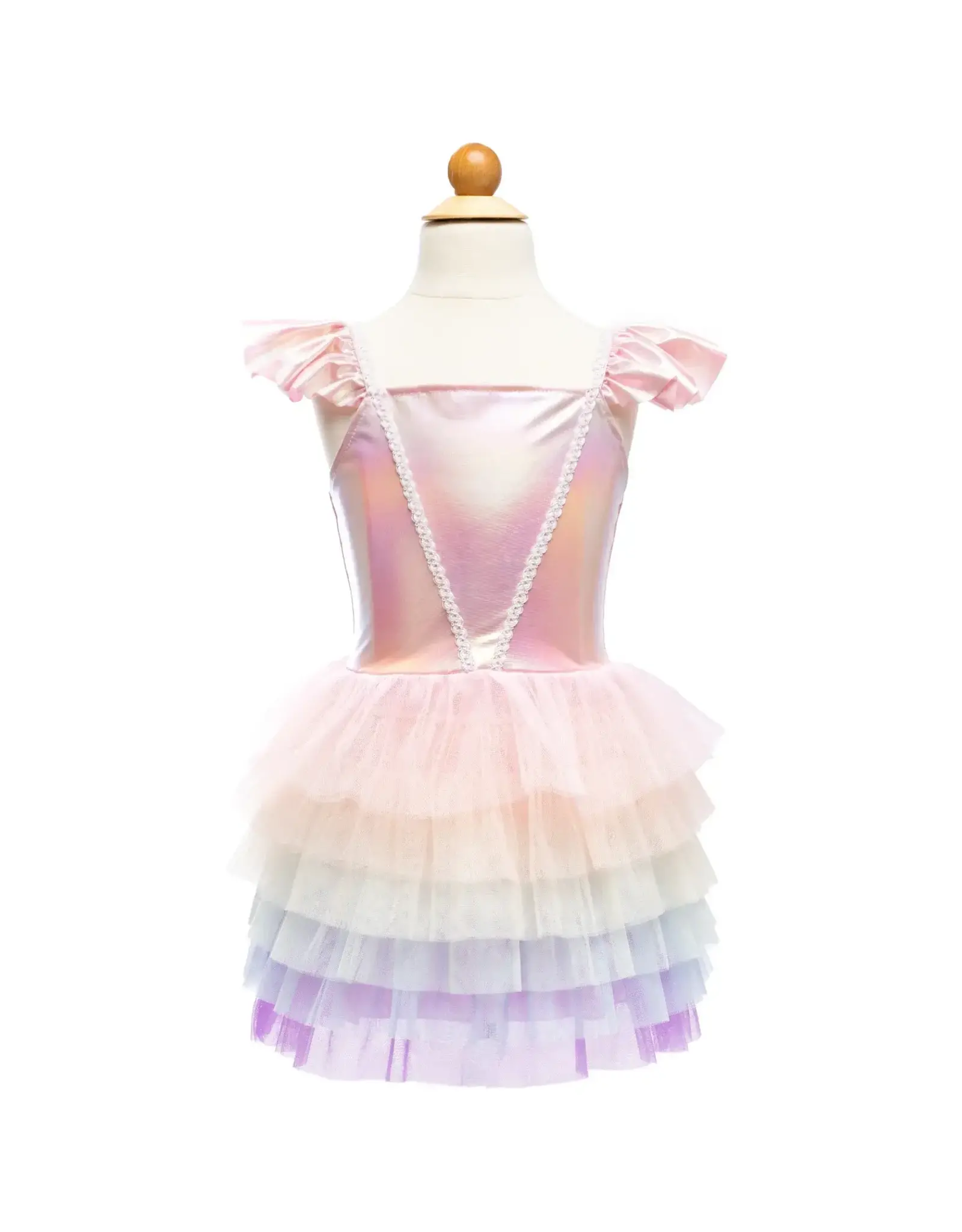 Great Pretenders Rainbow Ruffle Tutu Dress Pink/Multi Size 5-6