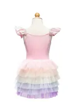Great Pretenders Rainbow Ruffle Tutu Dress Pink/Multi Size 5-6