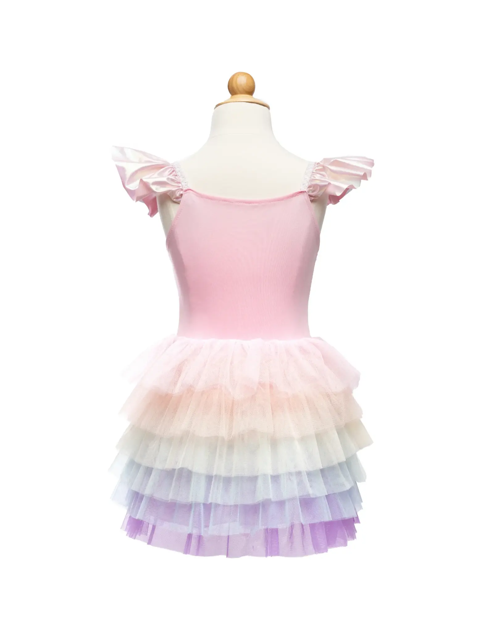 Great Pretenders Rainbow Ruffle Tutu Dress Pink/Multi Size 5-6