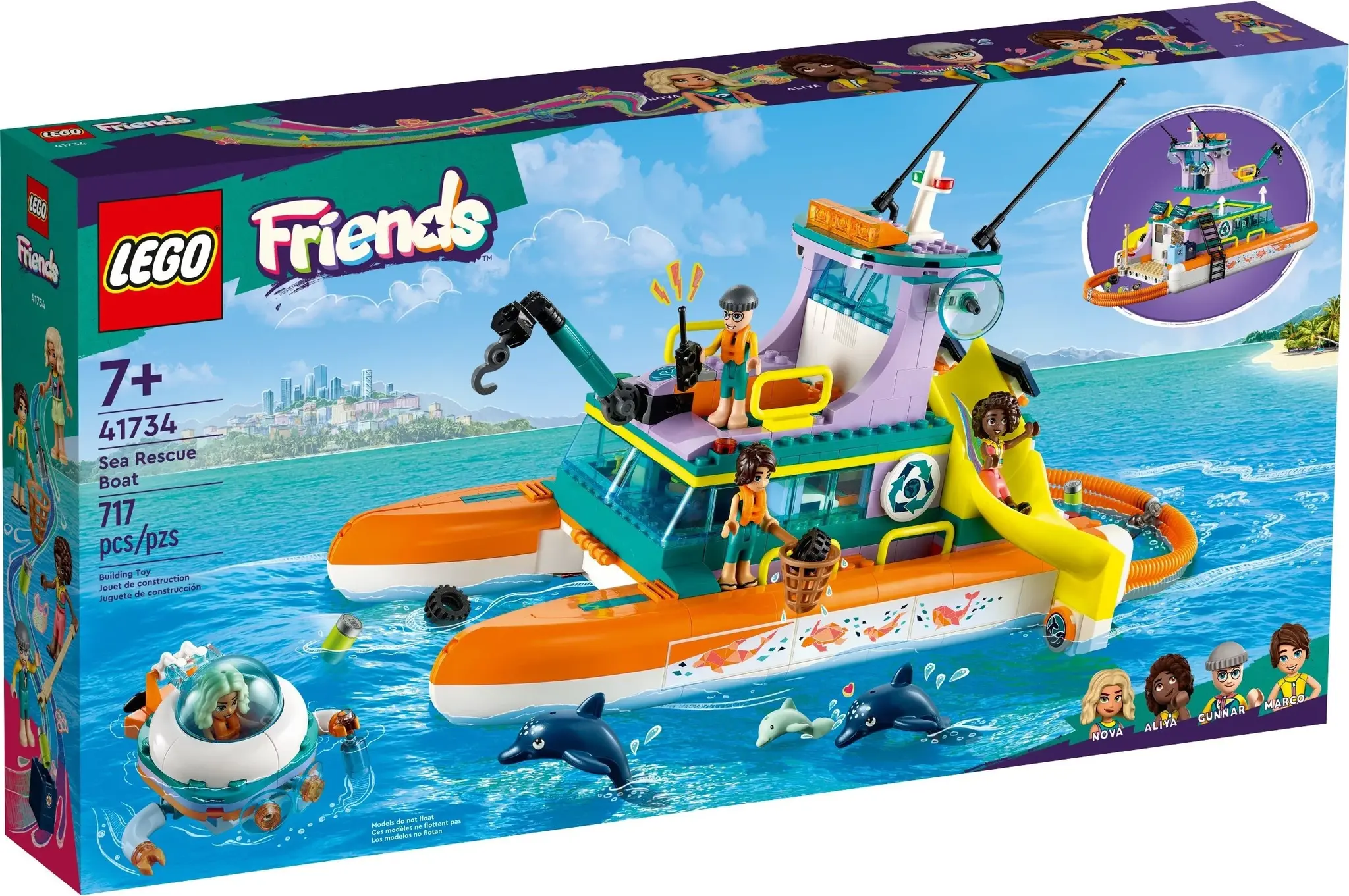 アシナ Friends 41734 Sea Rescue Boat - The Swag Sisters Toy Store