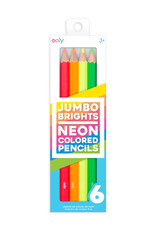 Ooly Jumbo Brights Neon Coloured Pencils - Set Of 8