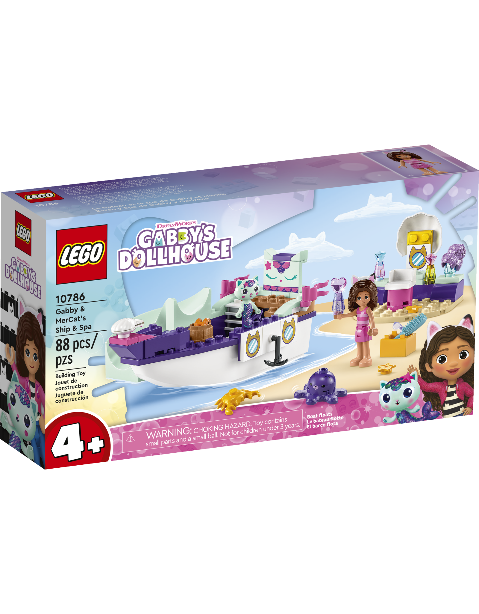 LEGO Gabby's Dollhouse 10786 Gabby & Mercat's Ship & Spa