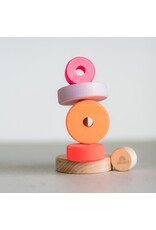 Small Neon Pink Conical Stacking Tower