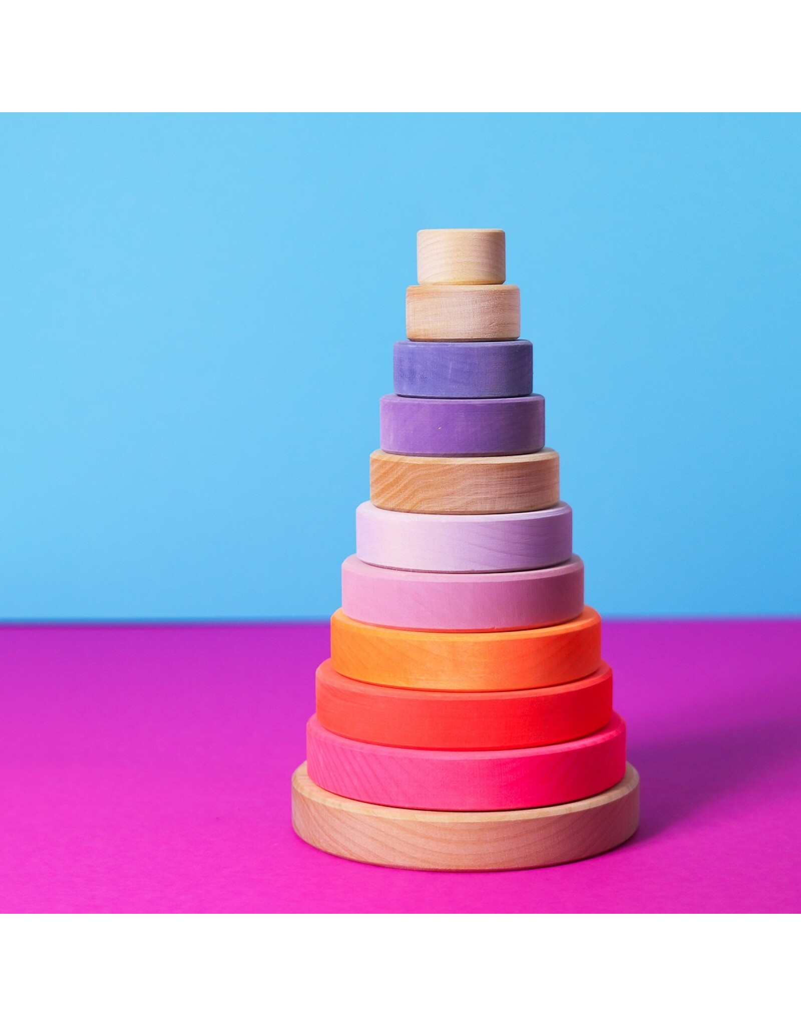 Grimm's Neon Pink Conical Stacking Tower