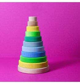 Grimm's Neon Green Conical Stacking Tower