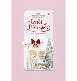 Great Pretenders Holiday Bow & Snowflake Ring Set