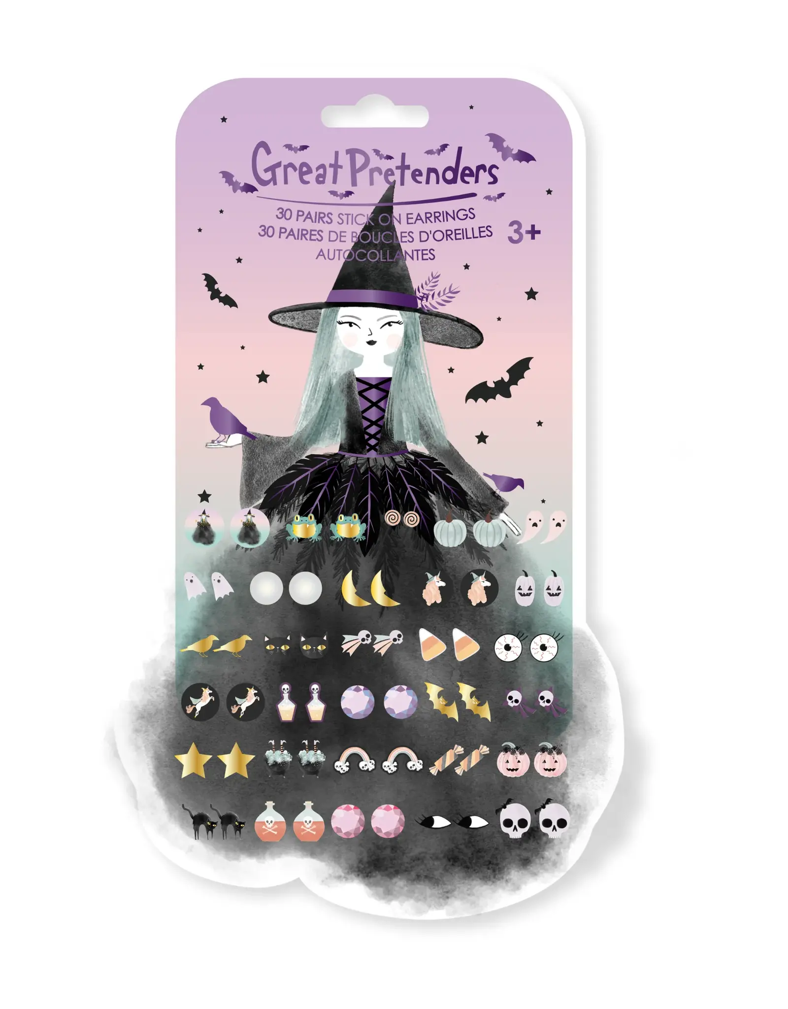 Great Pretenders Natasha The Raven Witch Sticker Earrings 30 Pairs