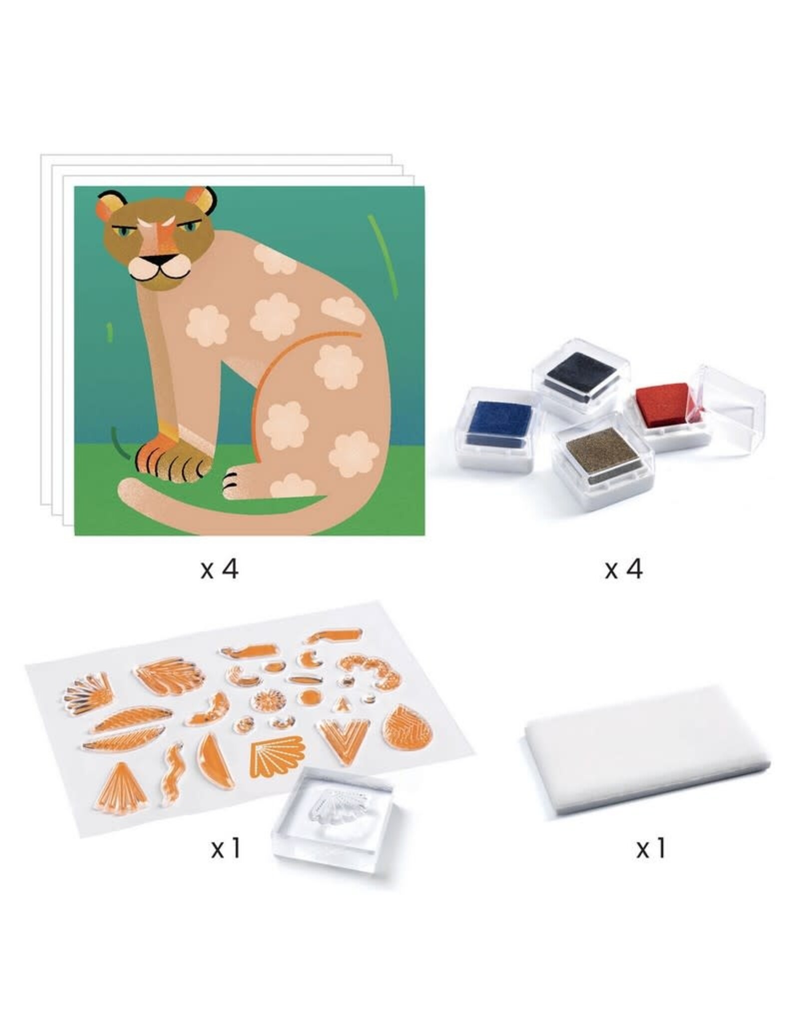 Djeco Clear Stamps   Patterns And Animals