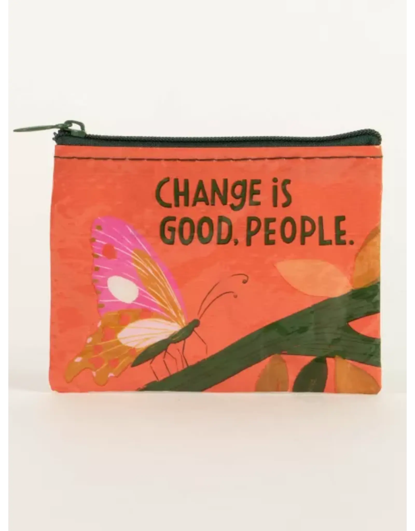 Blue Q Change Is Good People Coin Purse