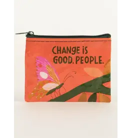 Blue Q Change Is Good People Coin Purse