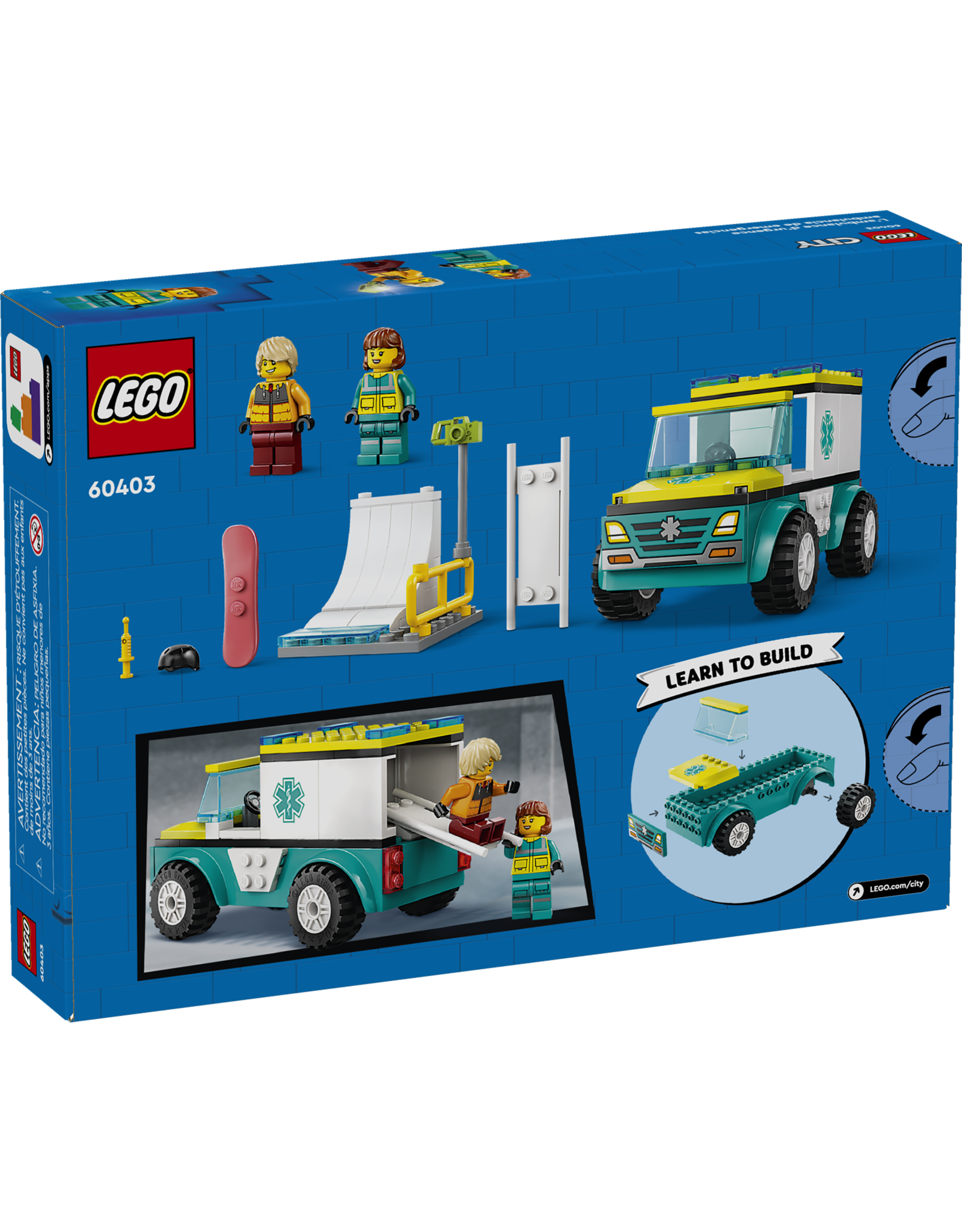 LEGO City 60403 Emergency Ambulance and Snowboarder