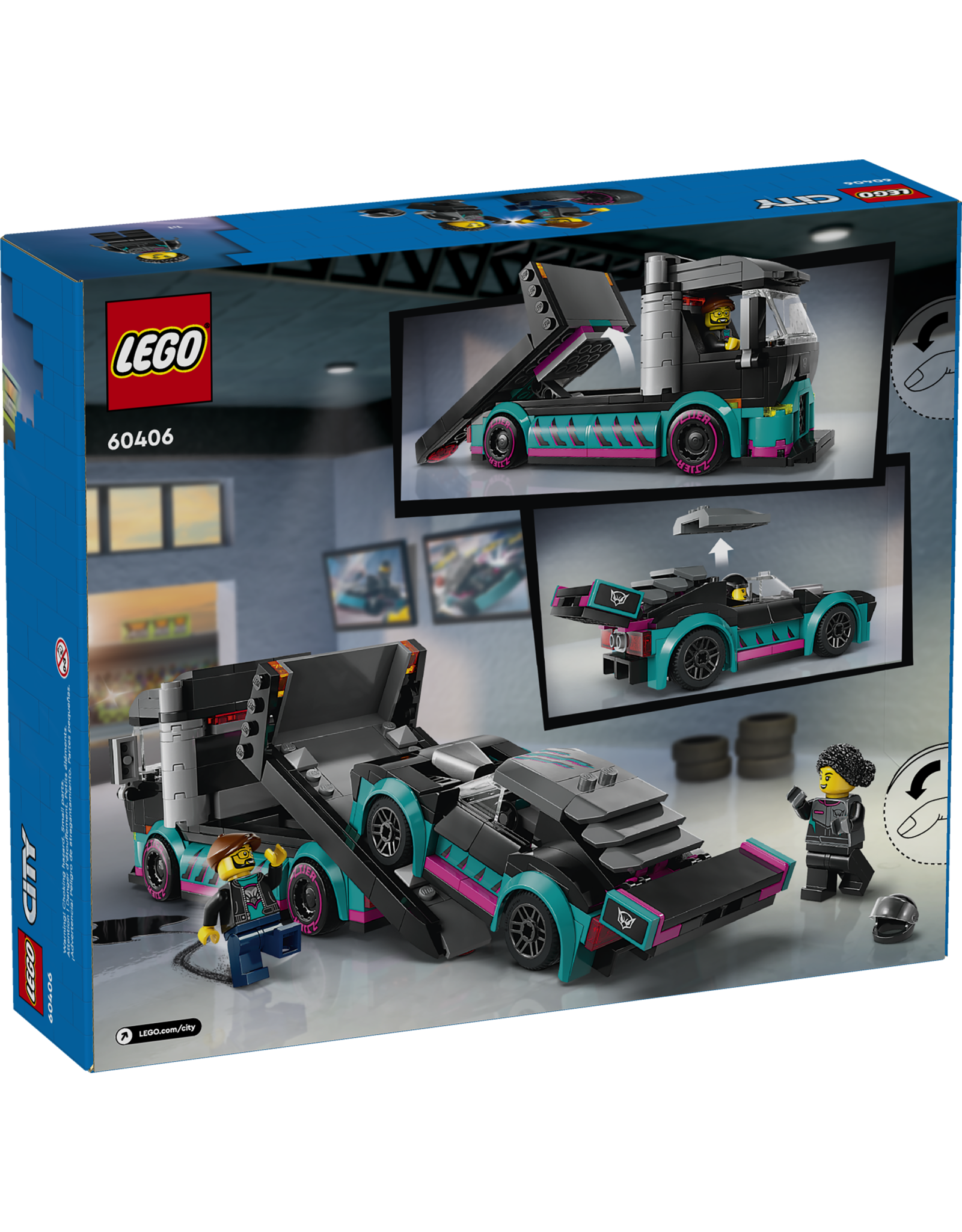 LEGO City 60406 Race Car and Car Carrier Truck