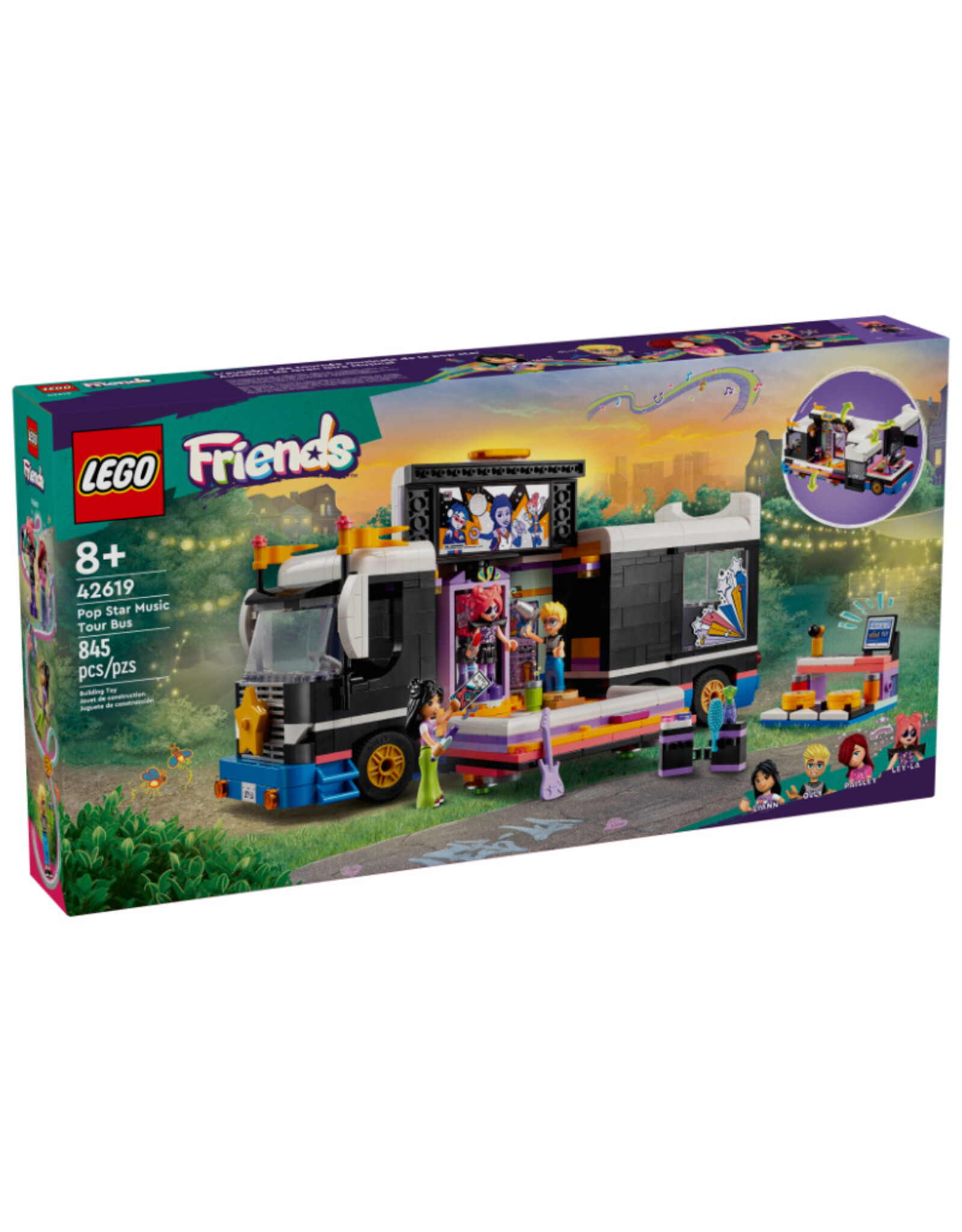LEGO Friends 42619 Pop Star Music Tour Bus