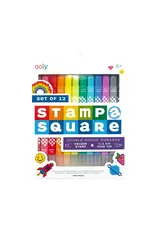 Ooly Stamp-A-Square Markers (Set Of 12)