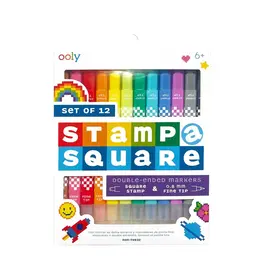 Ooly Stamp-A-Square Markers (Set Of 12)