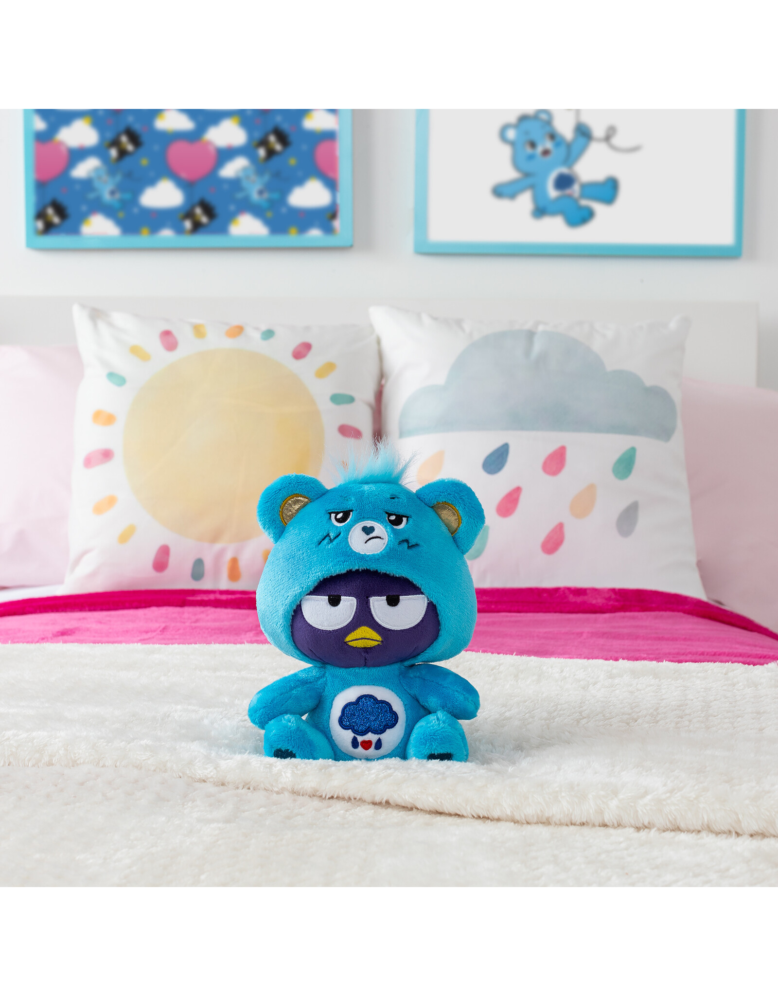 Schylling Care Bear - Hello Kitty and Friends - BADTZ-MARU & Grumpy Bear 9 Plush