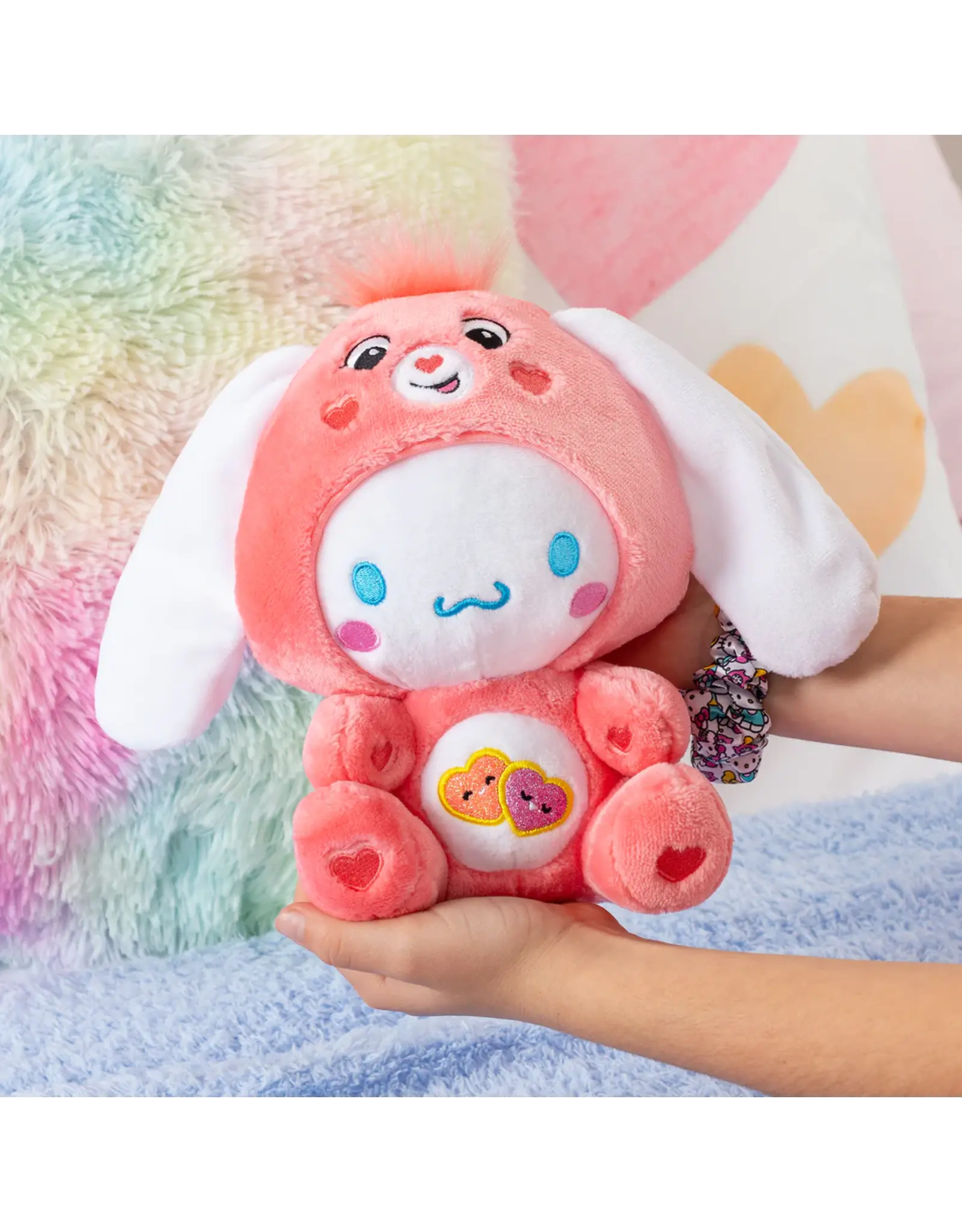 Schylling Care Bear - Hello Kitty and Friends - Hello Kitty & Love-a-lot Bear 9" Plush