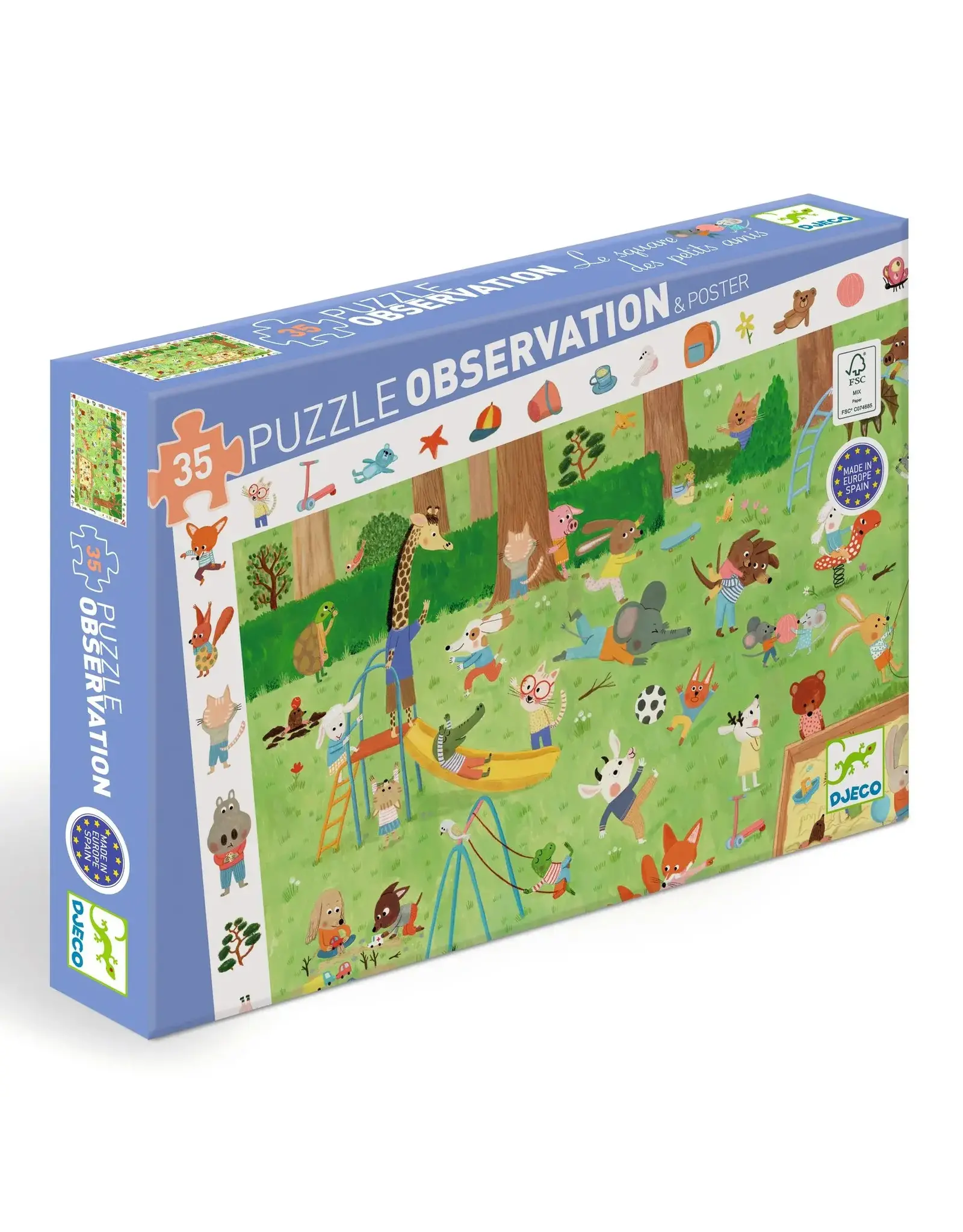 Djeco Little friends' Garden Observation Puzzle 35pcs