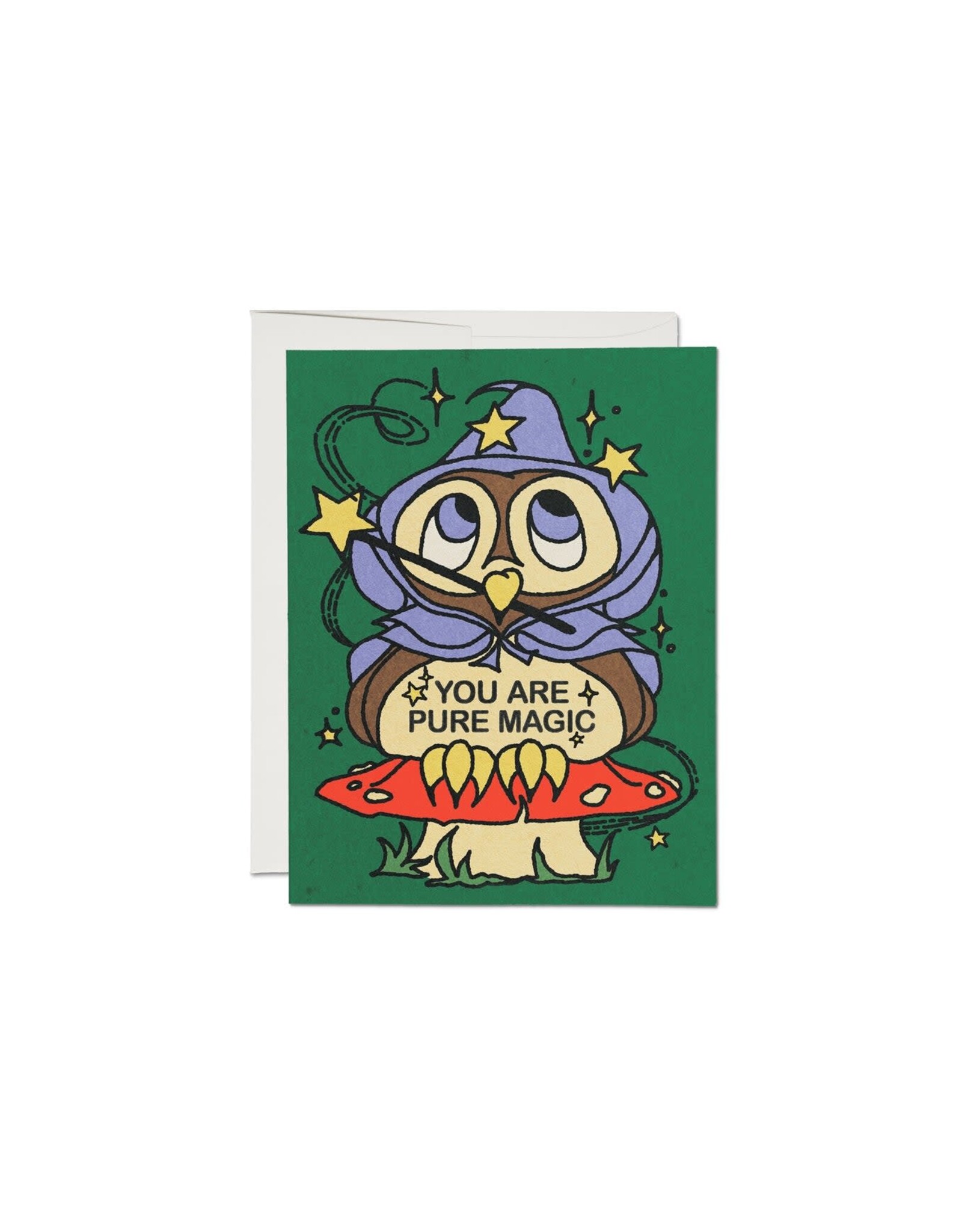 Red Cap Cards Owl Wizard