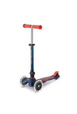 Micro Micro Mini Deluxe LED Foldable Scooter - Navy Blue