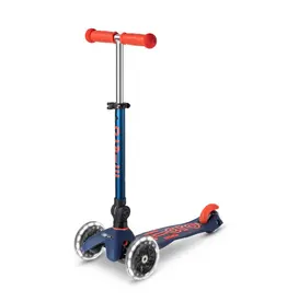 Micro Micro Mini Deluxe LED Foldable Scooter - Navy Blue