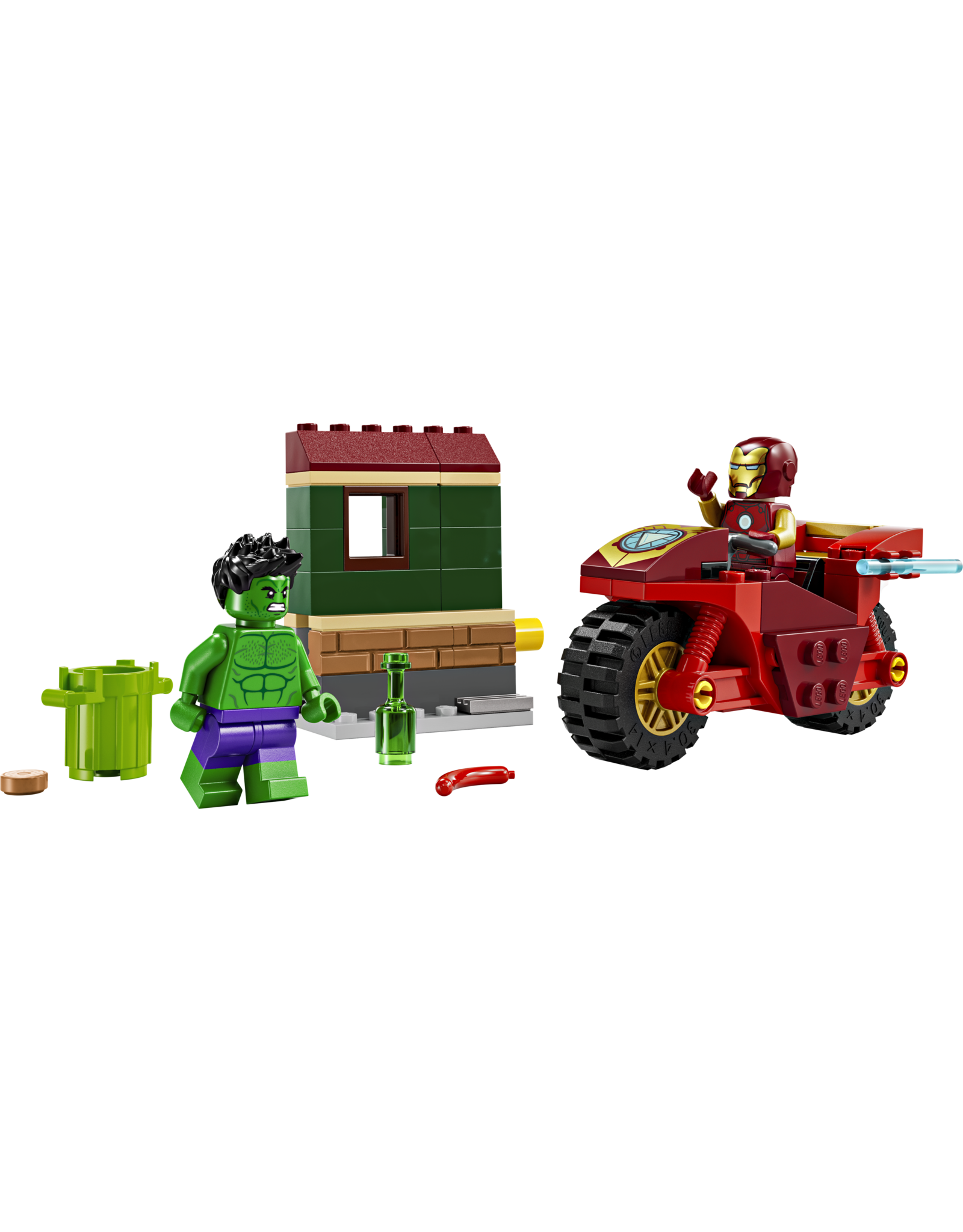 LEGO Super Heroes Marvel 76287 Iron Man with Bike and The Hulk