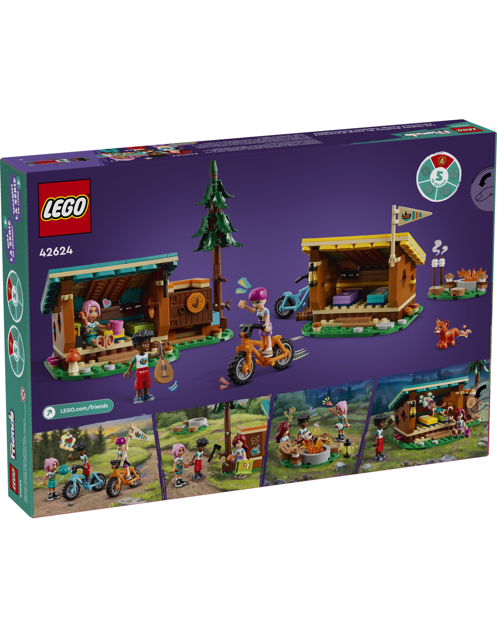 LEGO Friends 42624 Adventure Camp Cozy Cabins