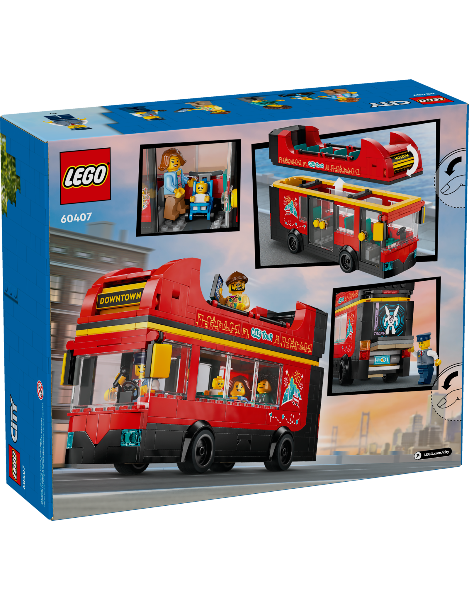 LEGO City 60407 Red Double-Decker Sightseeing Bus